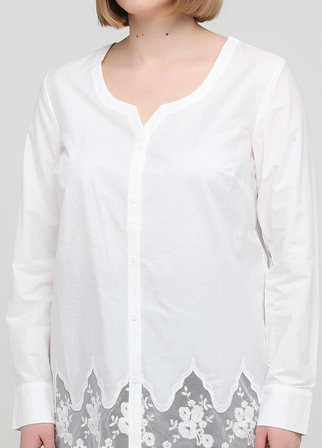 Белая демисезонная блуза Patrizia Dini