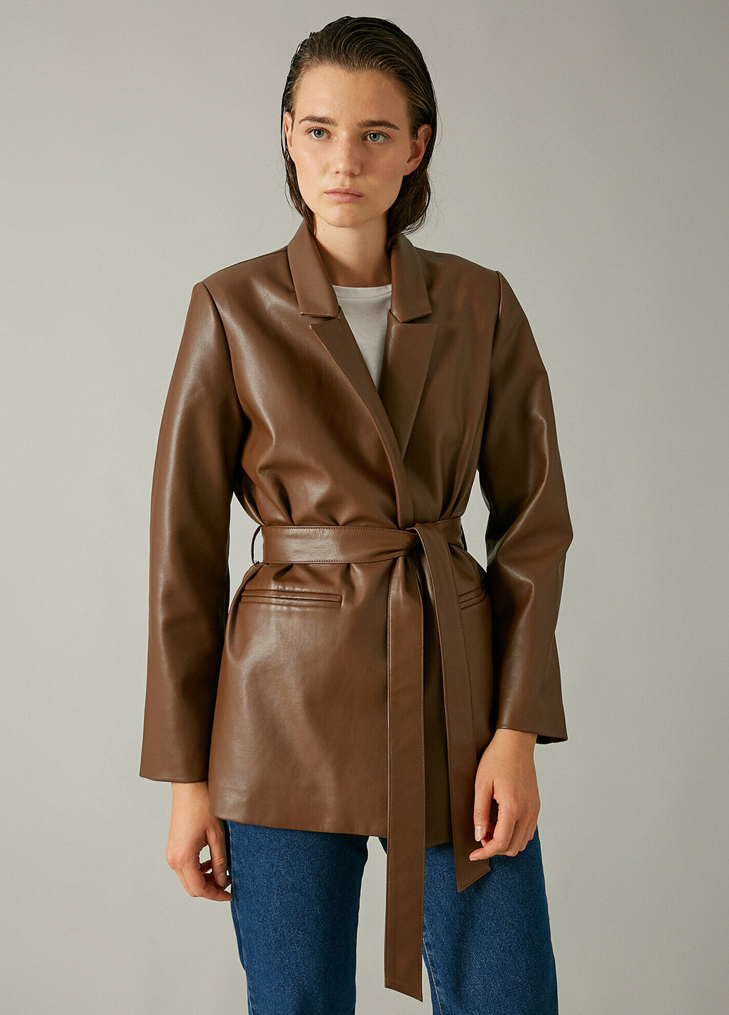 Темно-коричневая демисезонная куртка KOTON