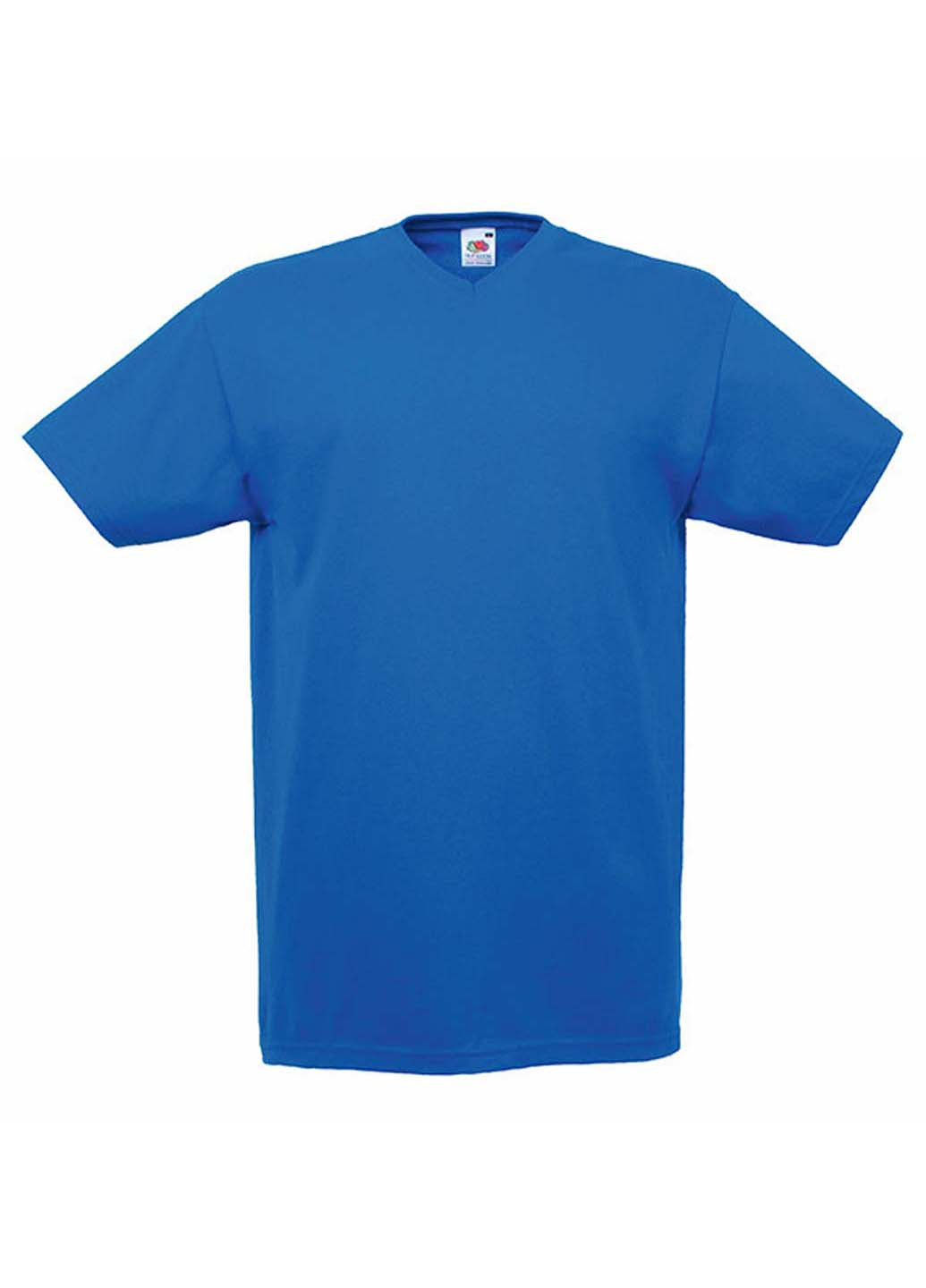 Синя футболка Fruit of the Loom Valueweight v-neck