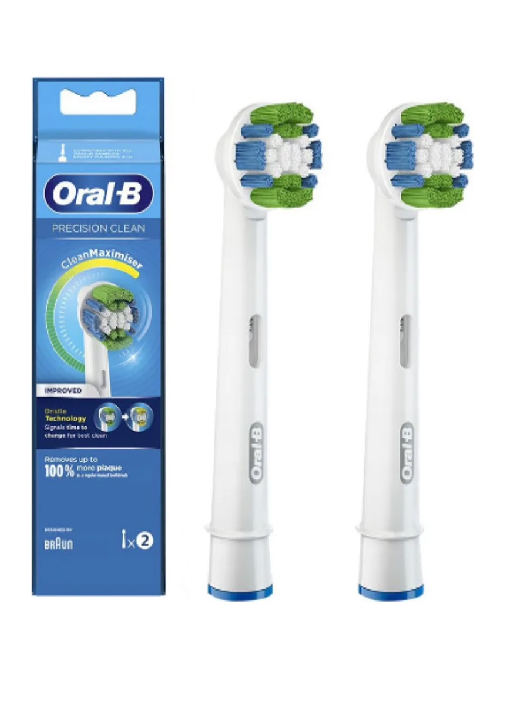 Насадка для электрической зубной щетки Precision Clean, 2 шт. Braun oral-b precision clean (254230945)
