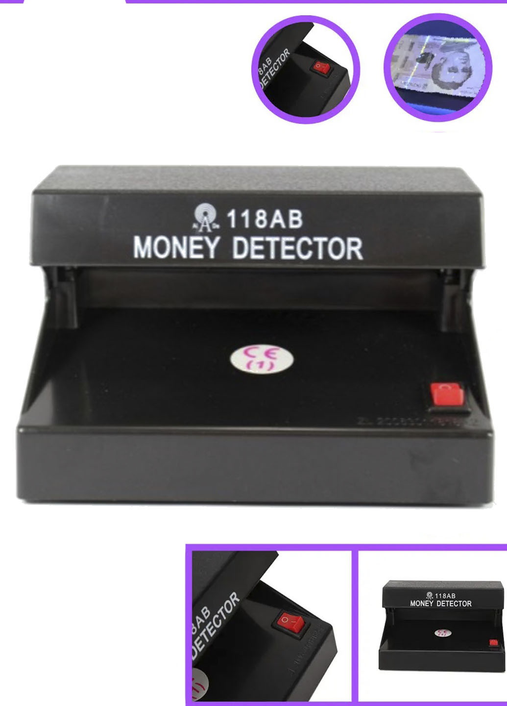 Детектор Валют 118 AB УФ Лампа для грошей MONEY від батарейок XO (253059318)