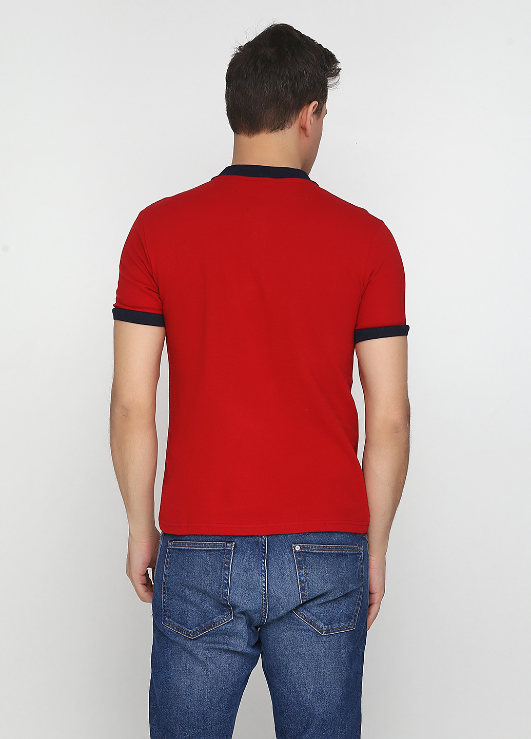 Красная футболка-поло для мужчин Chiarotex с рисунком