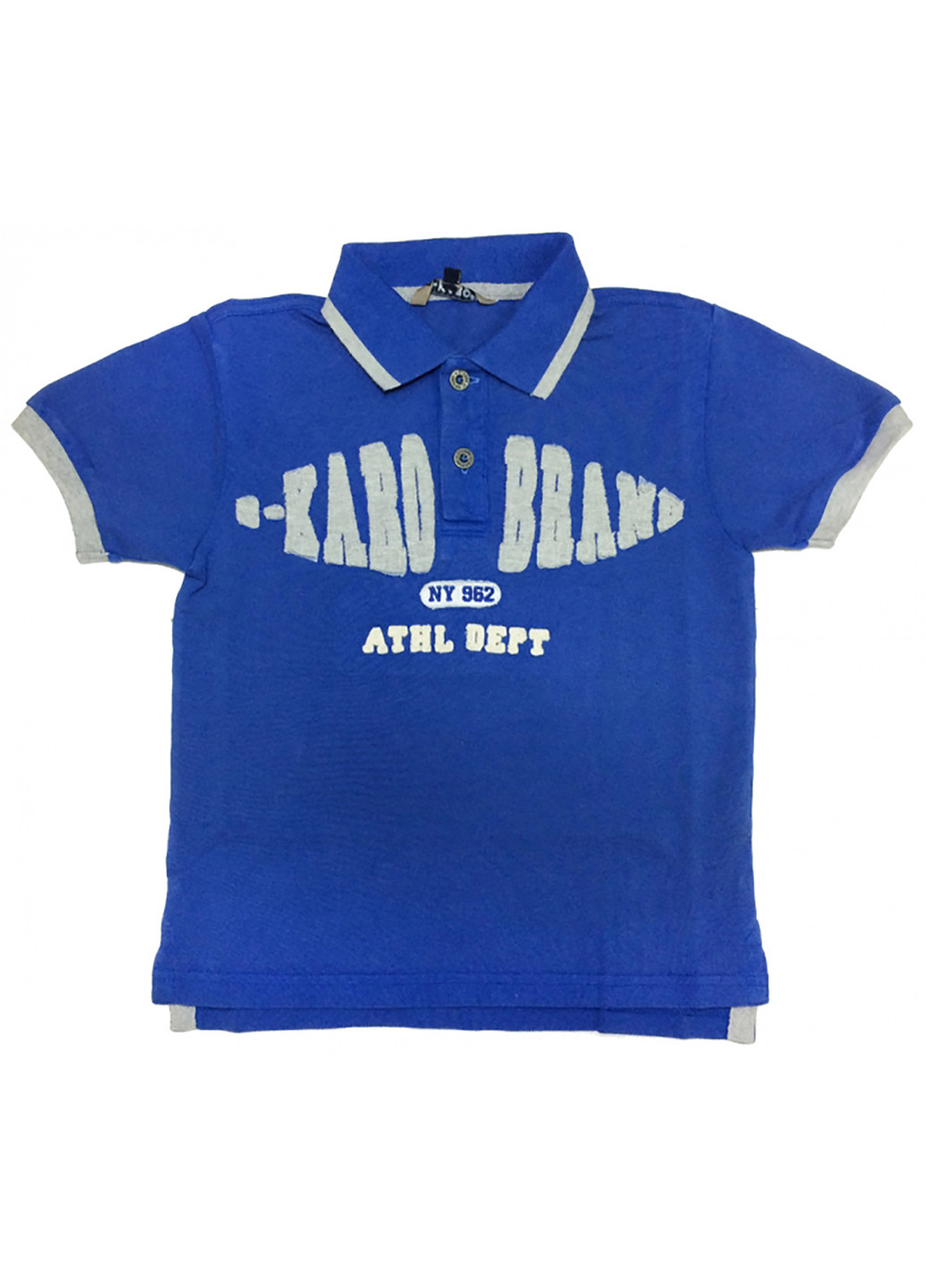 Синяя детская футболка-поло для мальчика B-Karo с надписью