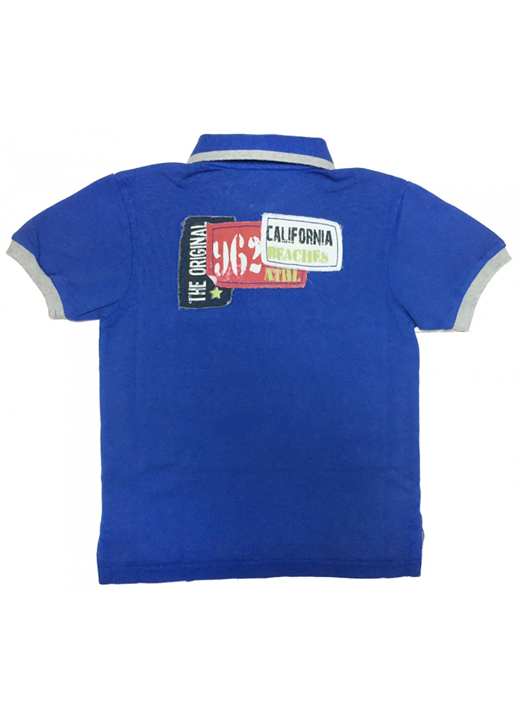 Синяя детская футболка-поло для мальчика B-Karo с надписью