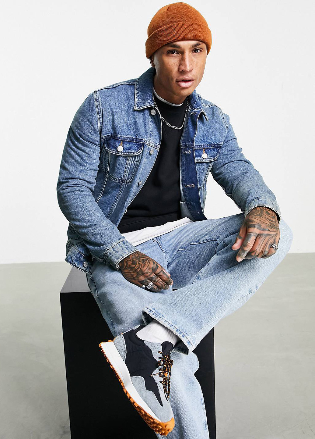 Темно-блакитна демісезонна куртка Asos