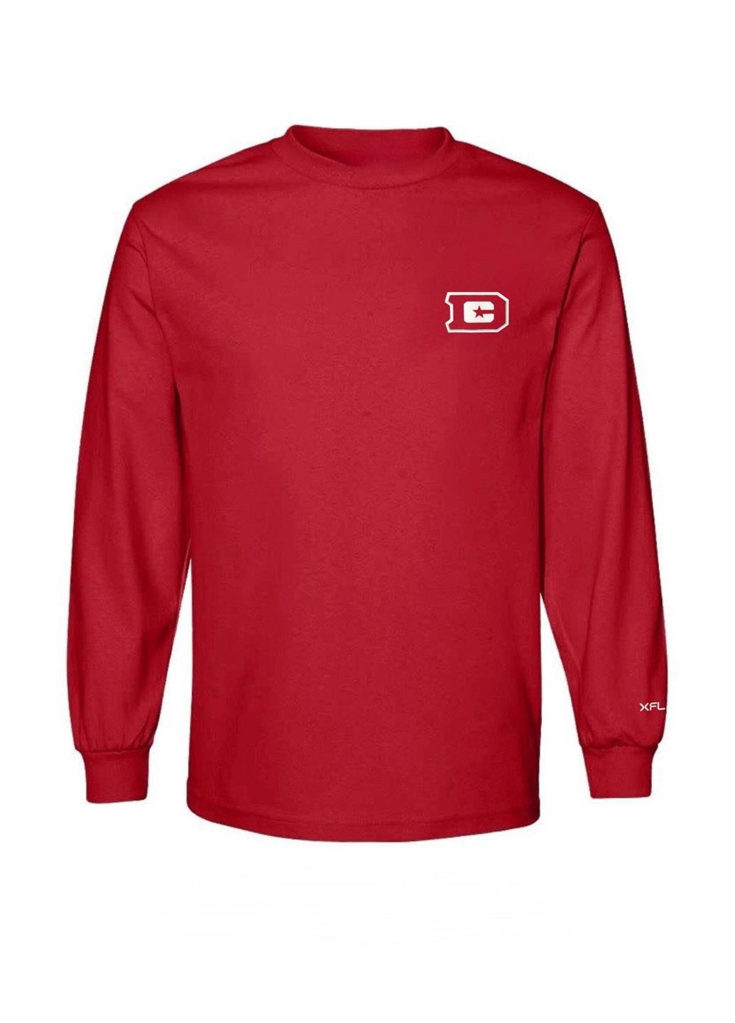 Лонгслів XFL напис червоний кежуали трикотаж, бавовна