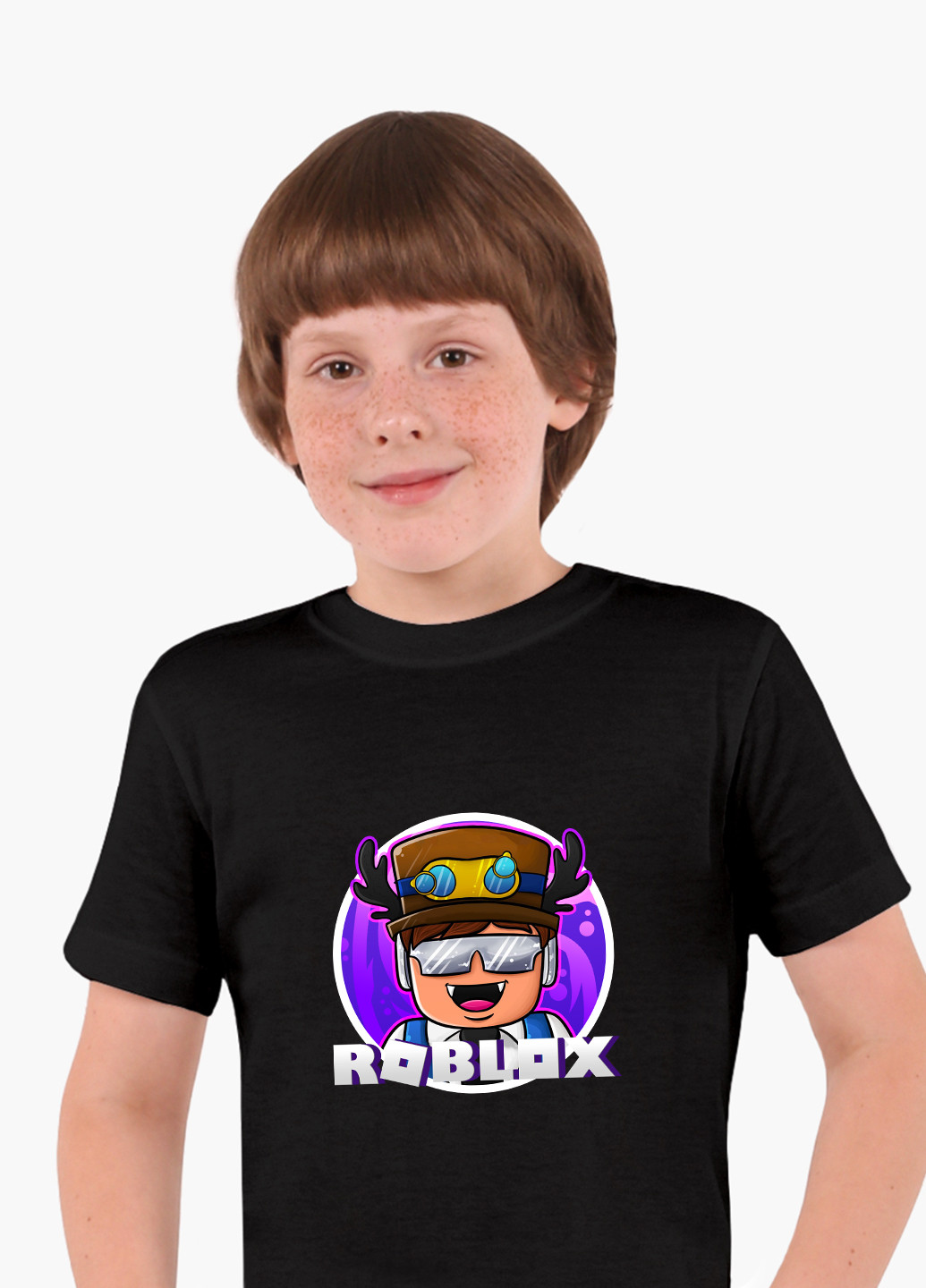 Чорна демісезонна футболка дитяча роблокс (roblox) (9224-1218) MobiPrint