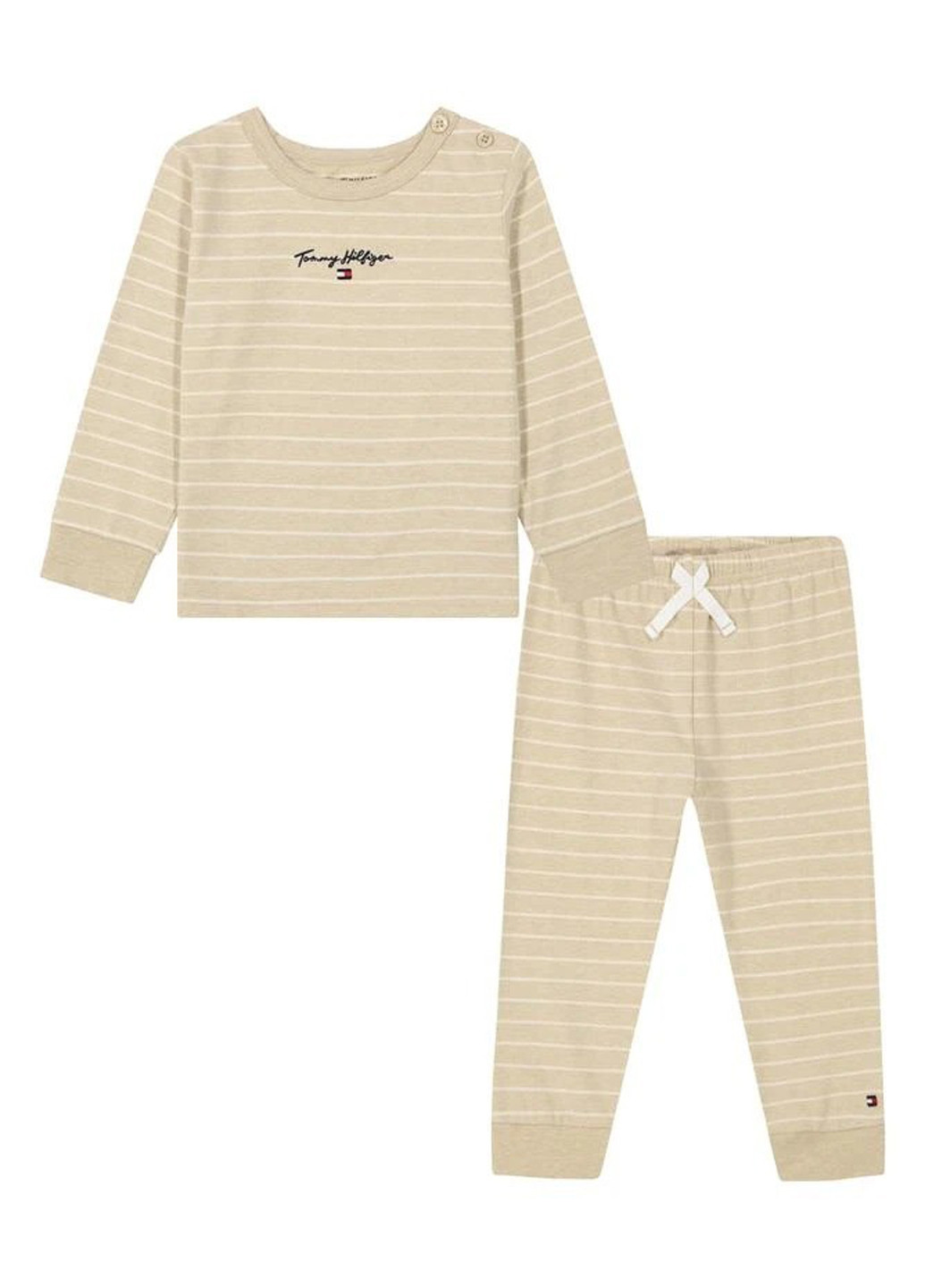 Бежевый демисезонный костюм (лонгслив, брюки) брючный Tommy Hilfiger