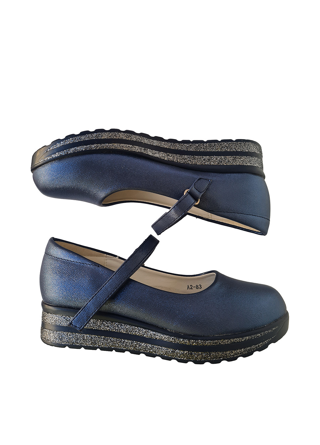 Темно-синие туфли на платформе Yalike