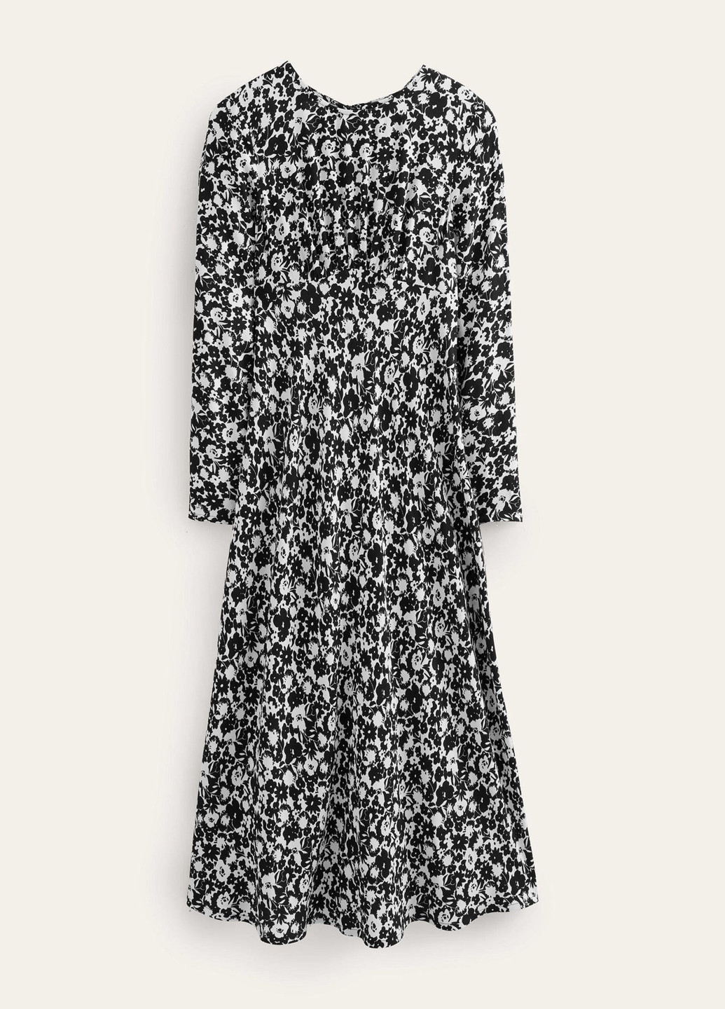 Черно-белое кэжуал платье Boden с цветочным принтом
