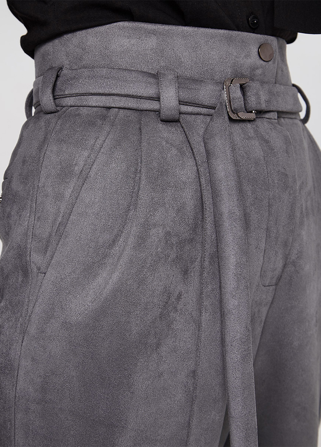 Серые классические демисезонные зауженные брюки Solh