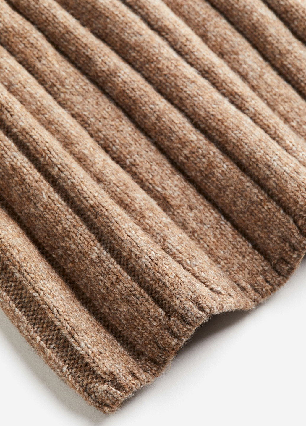 Темно-бежевое кэжуал платье платье-свитер H&M меланжевое