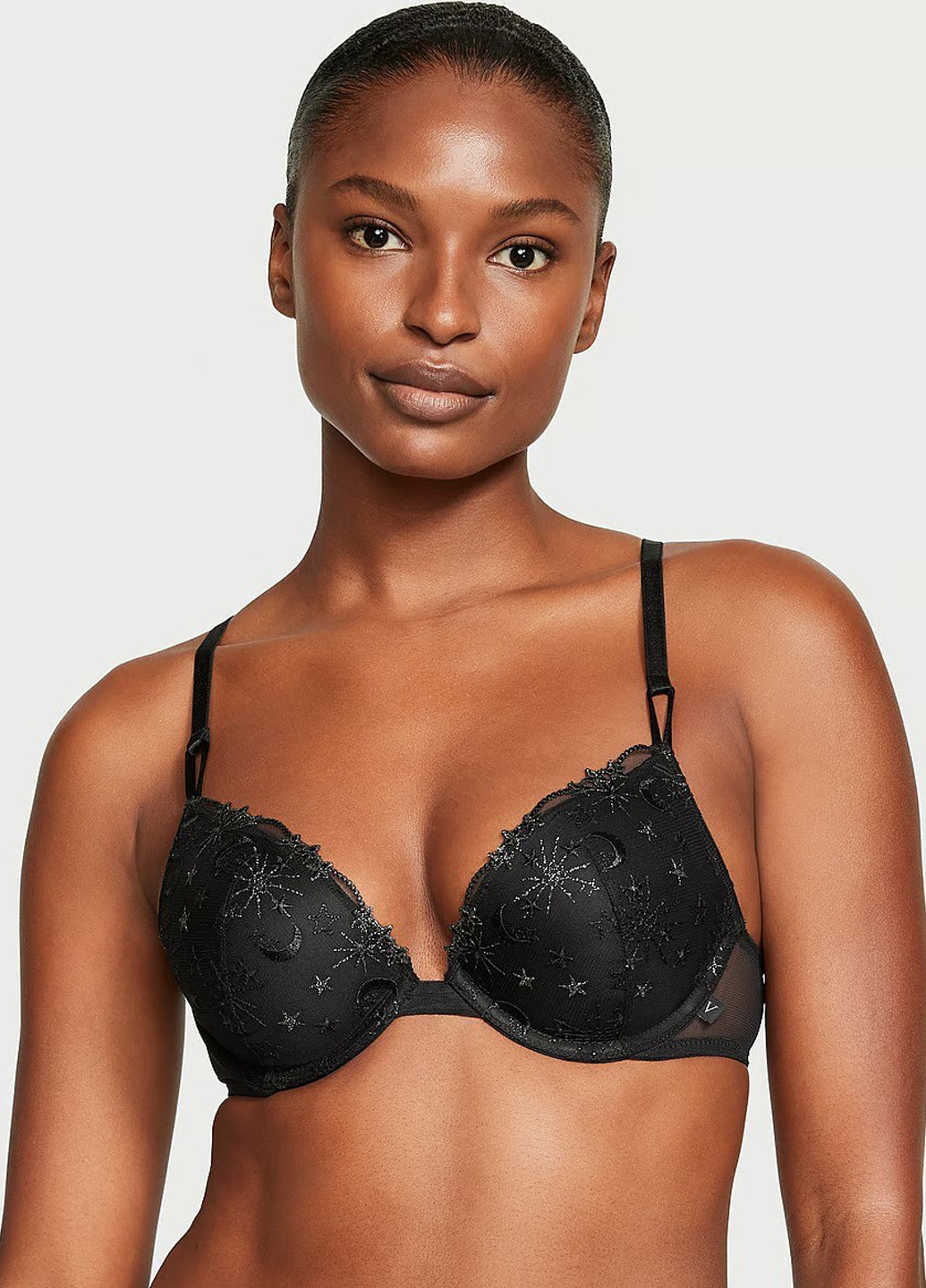 Чорний демісезонний комплект (бюстгальтер, трусики) Victoria's Secret