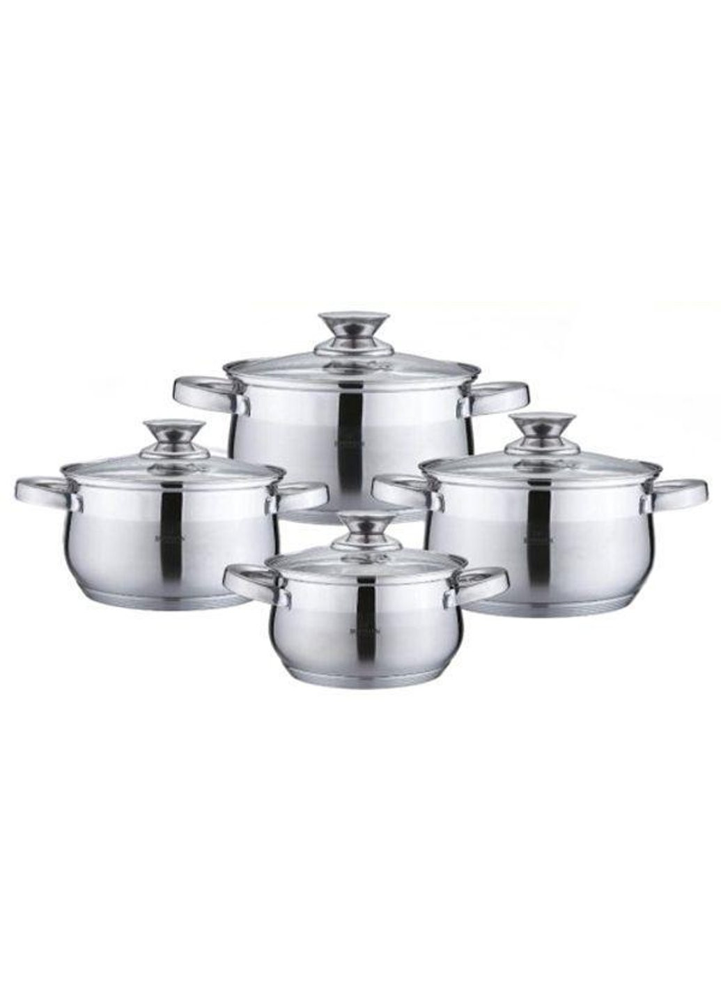 Набор кухонной посуды из нержавеющей стали 8 предметов BH-0716 Bohmann (254782539)