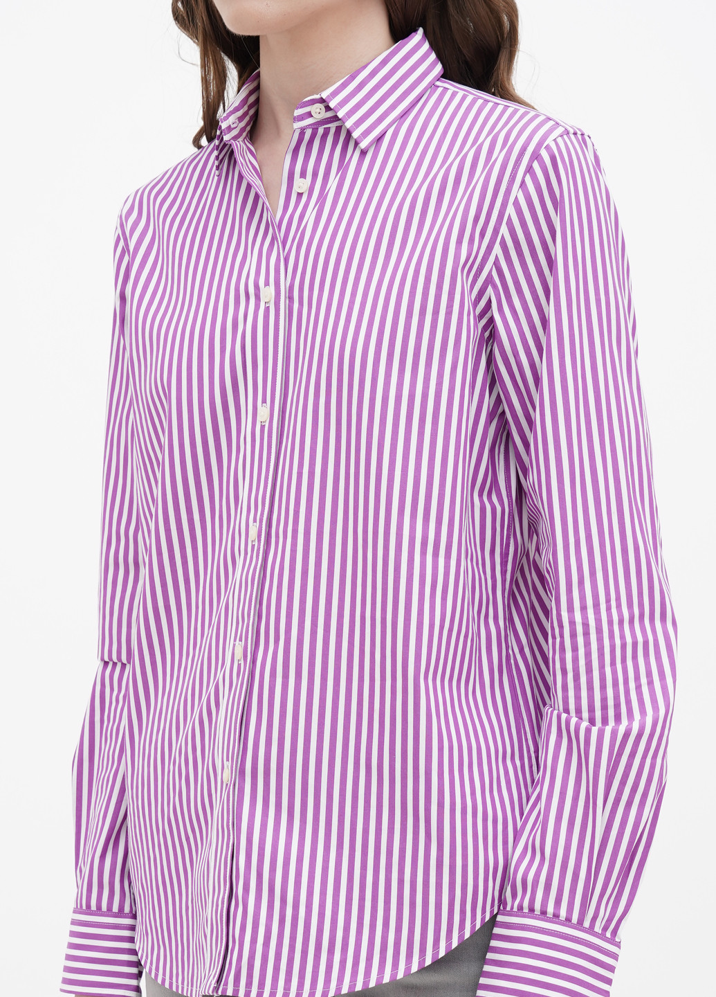 Сиреневая кэжуал рубашка в полоску Ralph Lauren