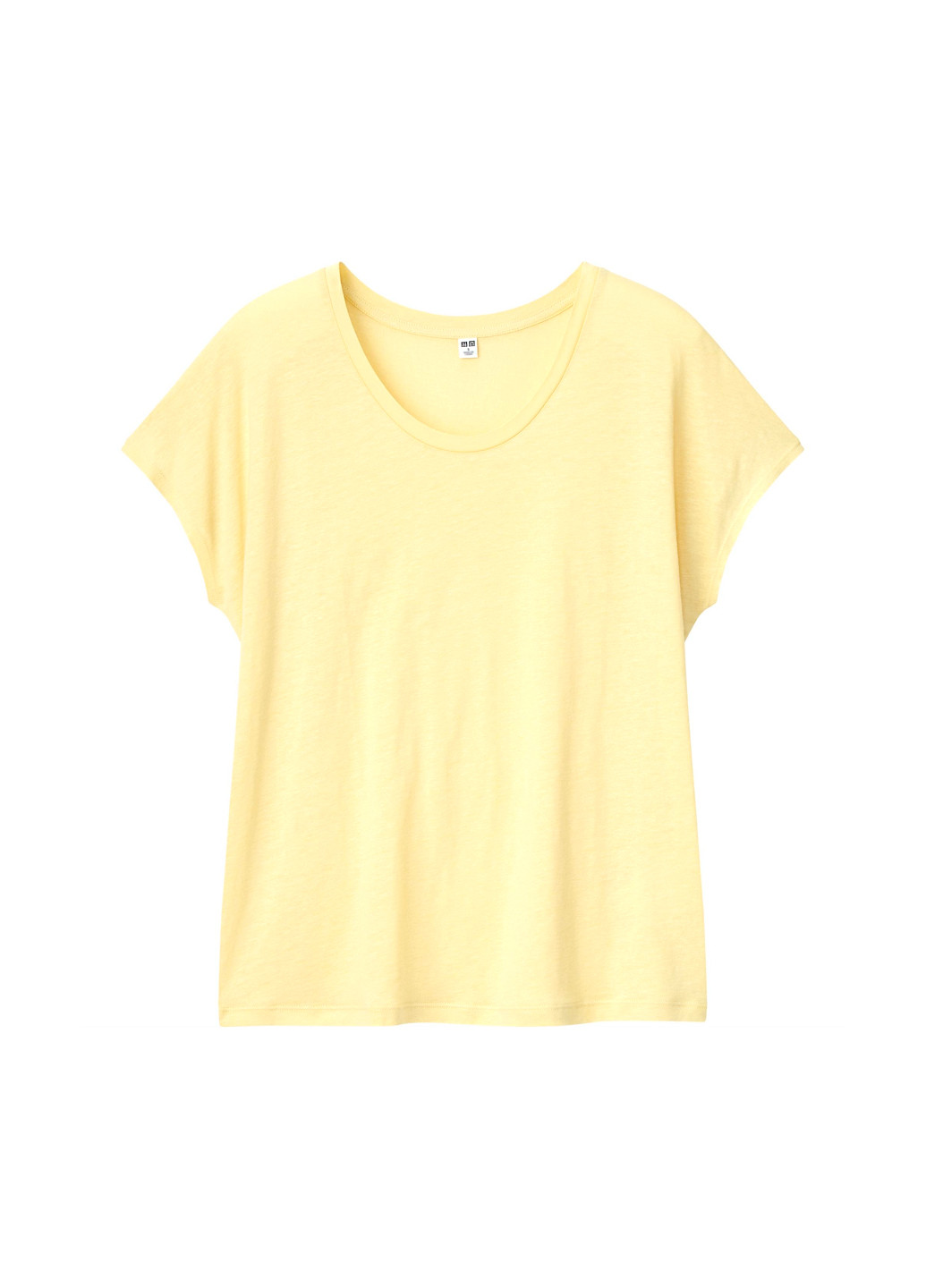 Желтая летняя футболка Uniqlo