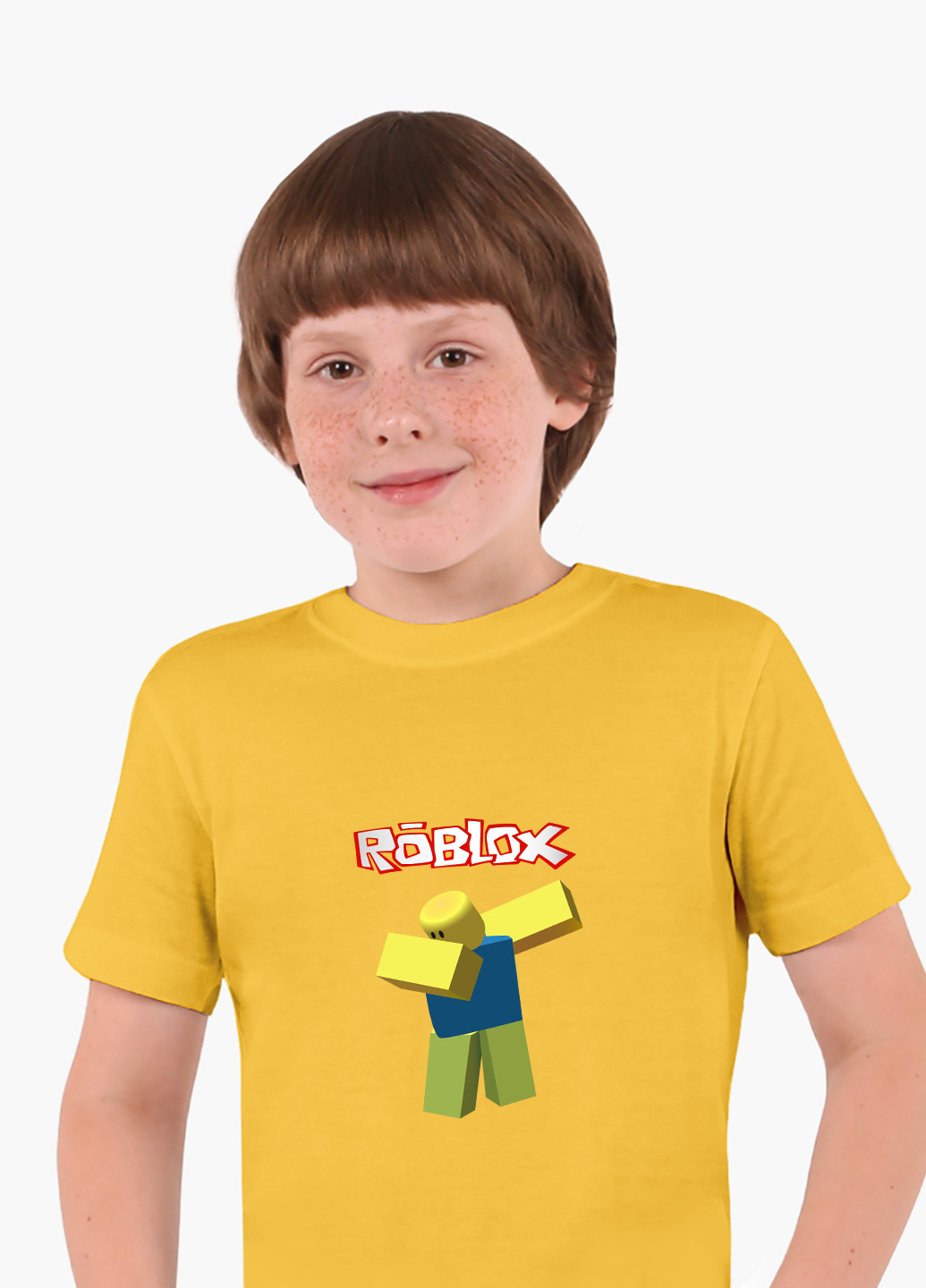 Жовта демісезонна футболка дитяча роблокс (roblox) (9224-1707) MobiPrint