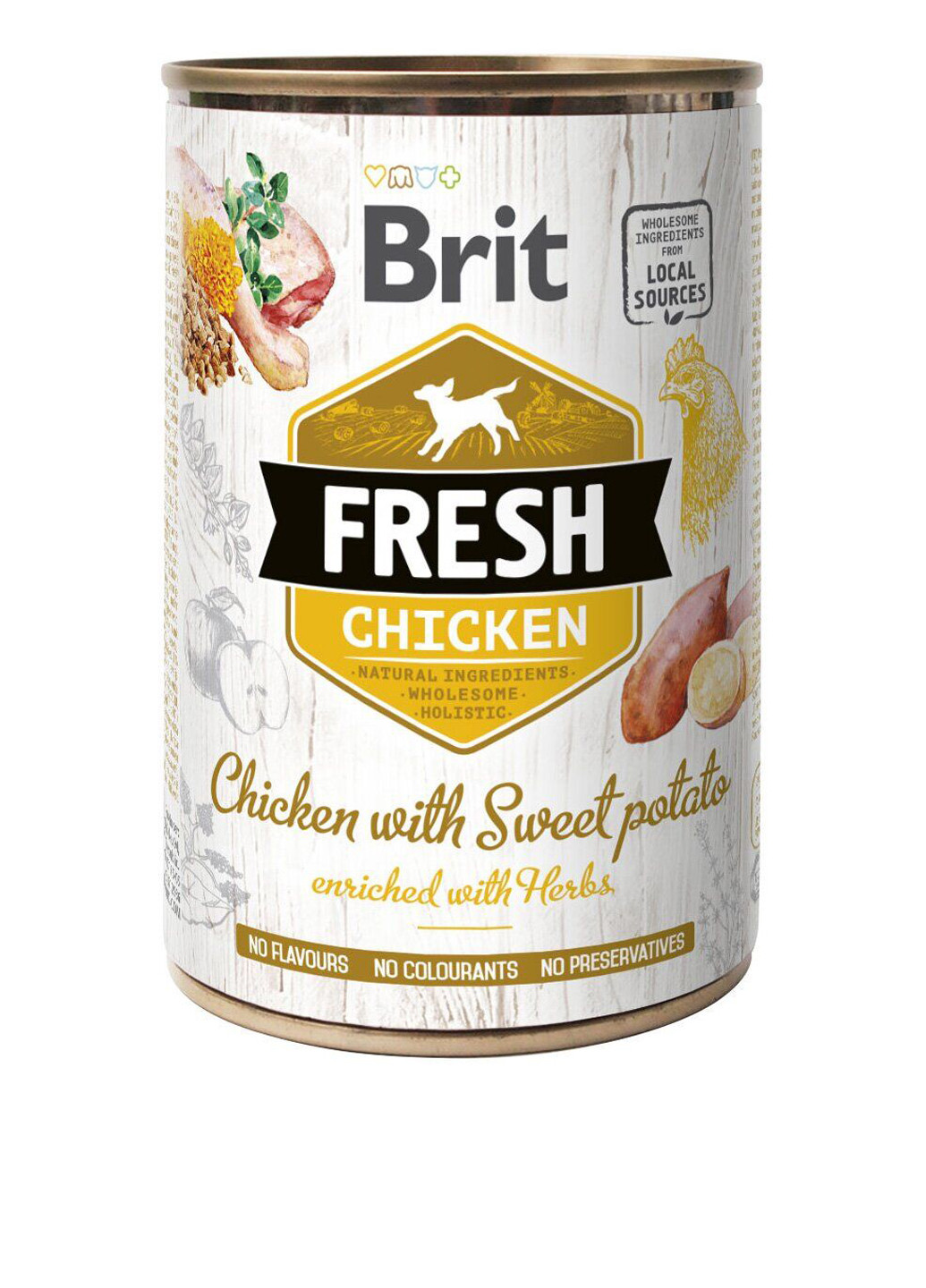 Мясная консерва для собак (курица), 400 г Brit Fresh (199391527)
