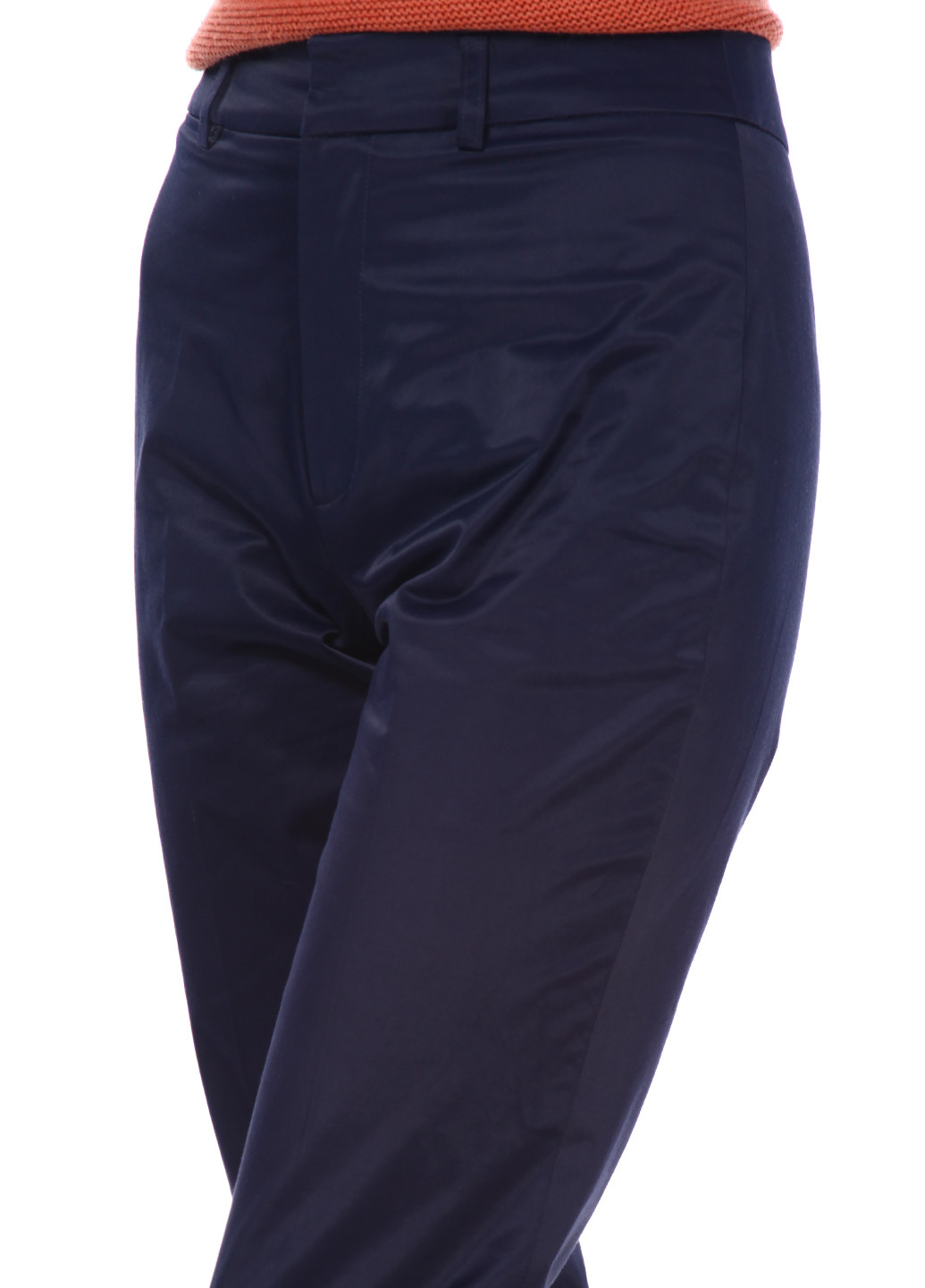 Темно-синие кэжуал демисезонные прямые брюки Strenesse