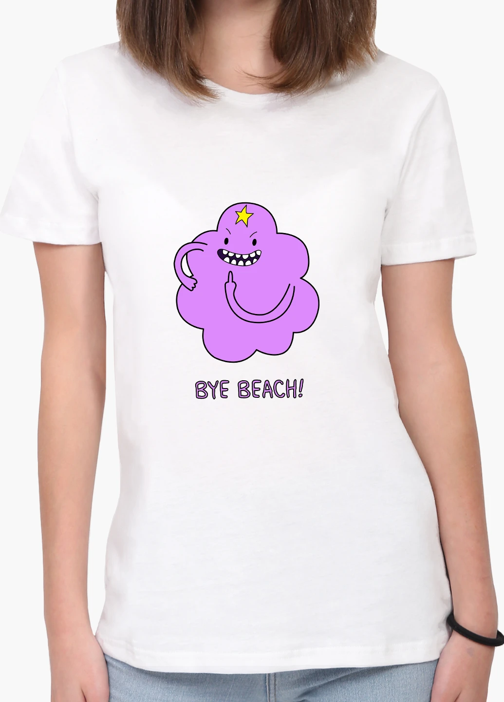 Футболка жіноча Принцеса бубльгум Час Пригод (Princess Bubblegum Adventure Time) Білий (8976-1578) XXL MobiPrint - (216195127)