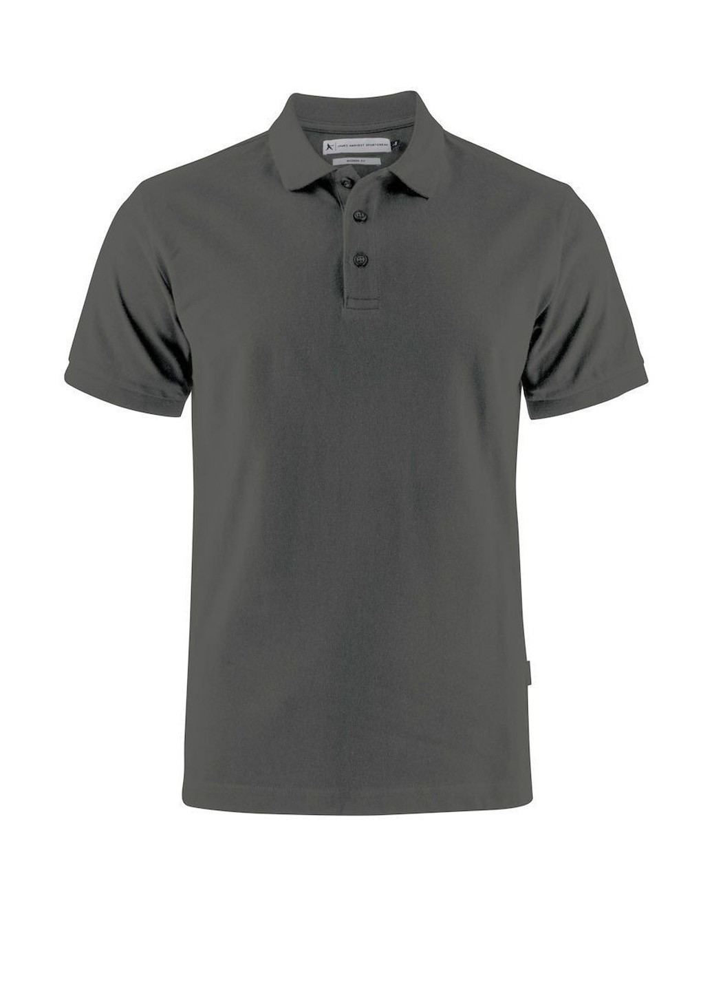 Темно-серая футболка-поло для мужчин James Harvest однотонная