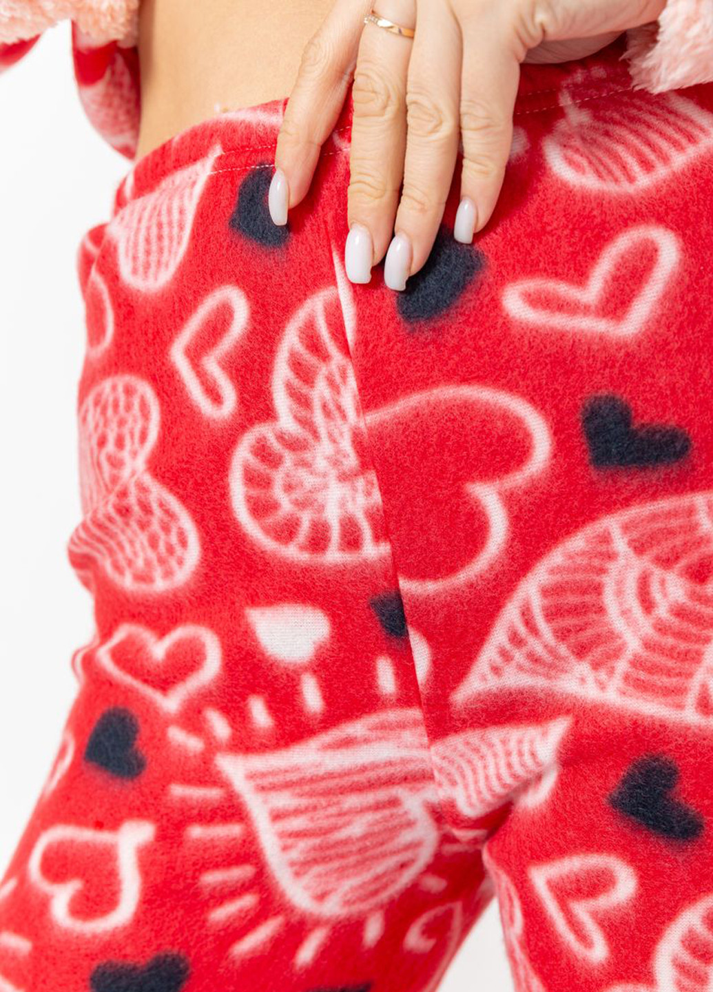Персиковая зимняя пижама (свитшот, брюки) Ager