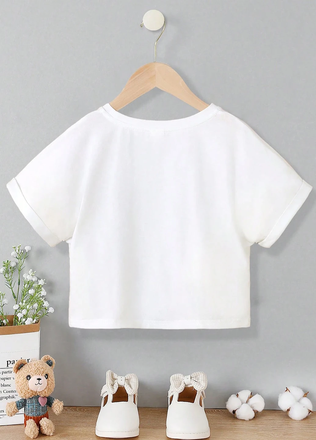 Біла літня футболка SHEIN