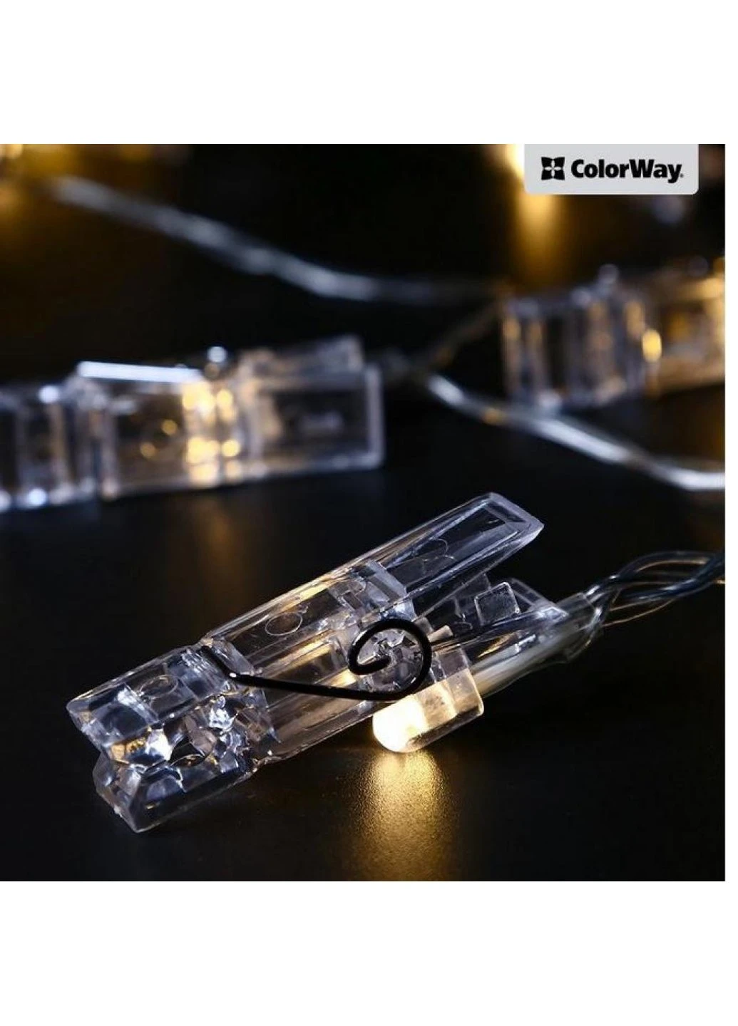 Гирлянда 20 LED, 3м, гирлянда с прищепками (CW-LCP-20L30B) Colorway (254593577)
