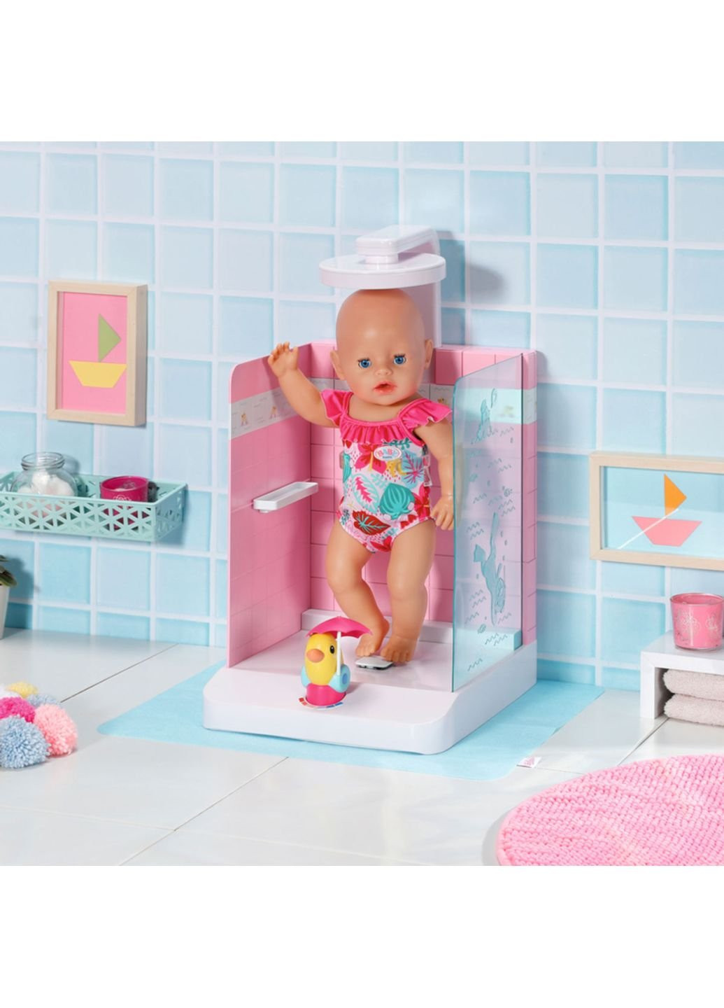 Аксесуар до ляльки Автоматична душова кабіна Baby Born - Купаємося з качкою (830604) Zapf (254067560)