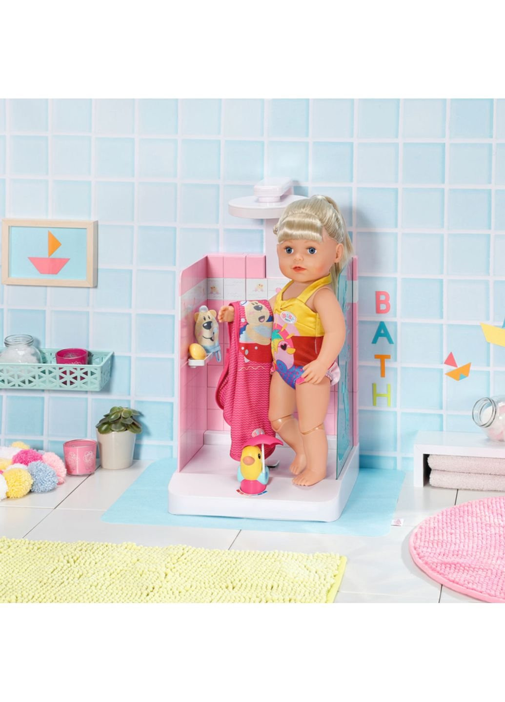 Аксессуар к кукле Автоматическая душевая кабинка Baby Born - Купаемся с уткой (830604) Zapf (254067560)