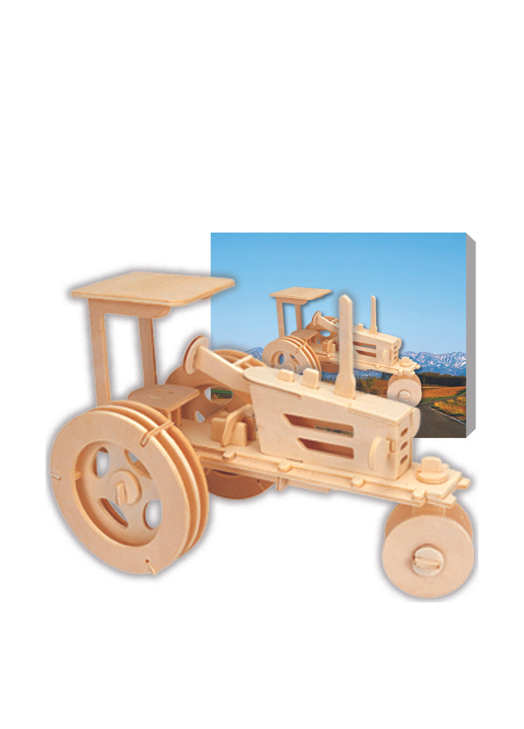 Деревянная игрушка Трактор, 21x11x14 см Игрушки из дерева (81043415)