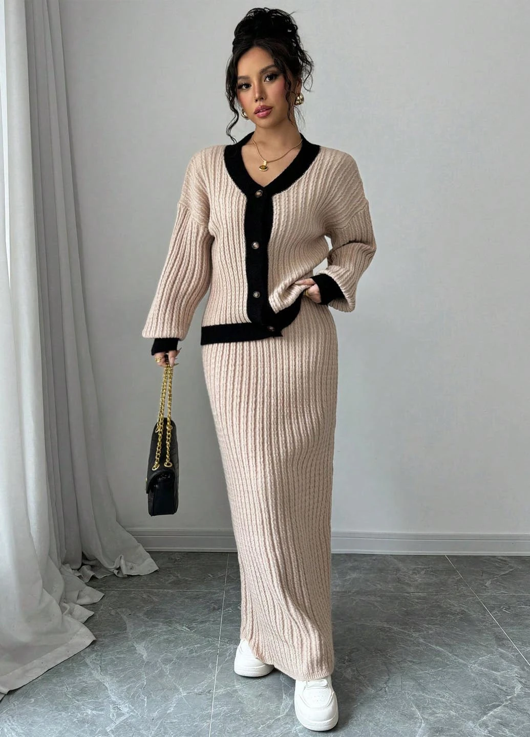 Костюм (кардиган, спідниця) SHEIN (346914191)