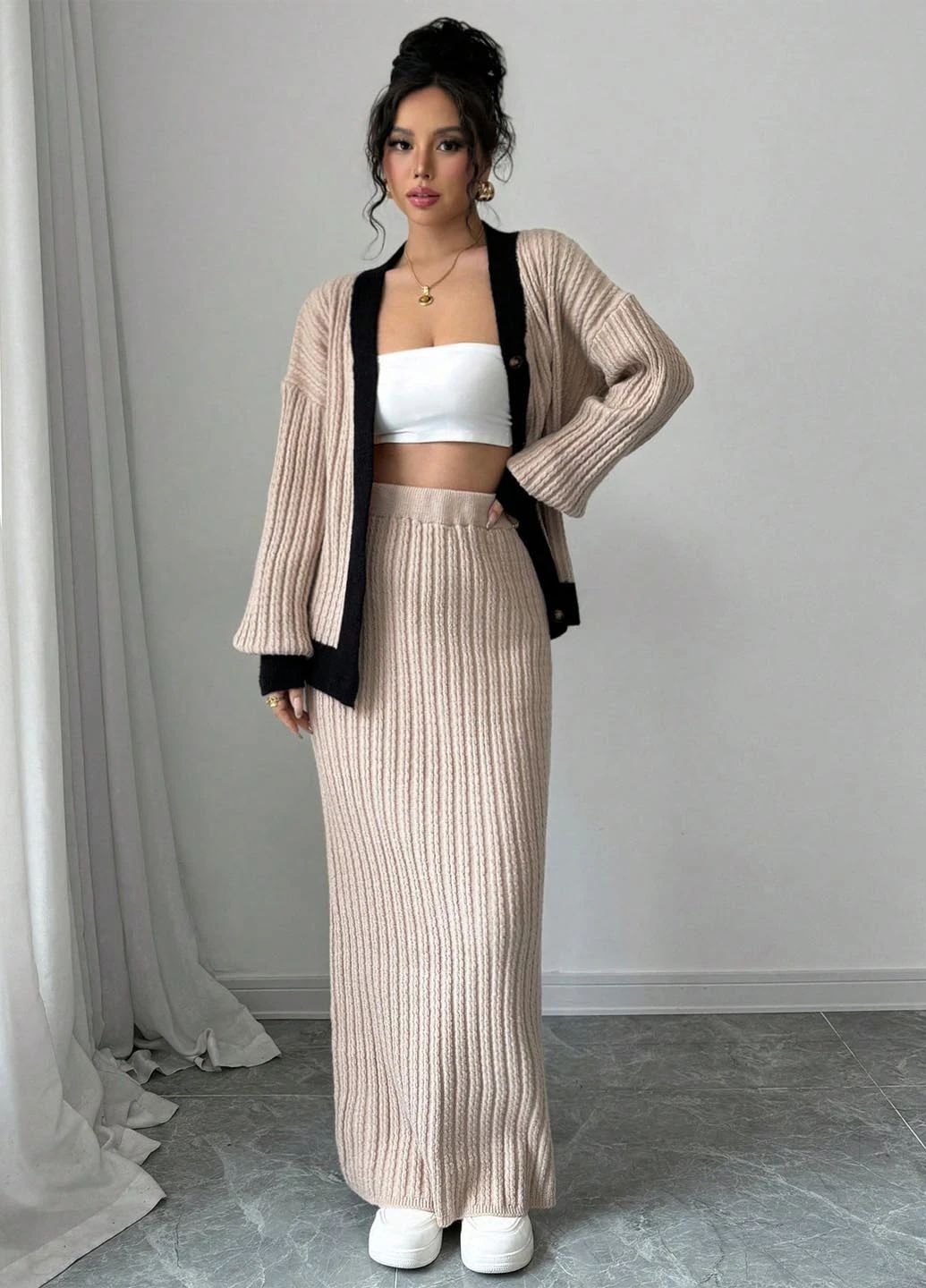 Костюм (кардиган, спідниця) SHEIN (346914191)