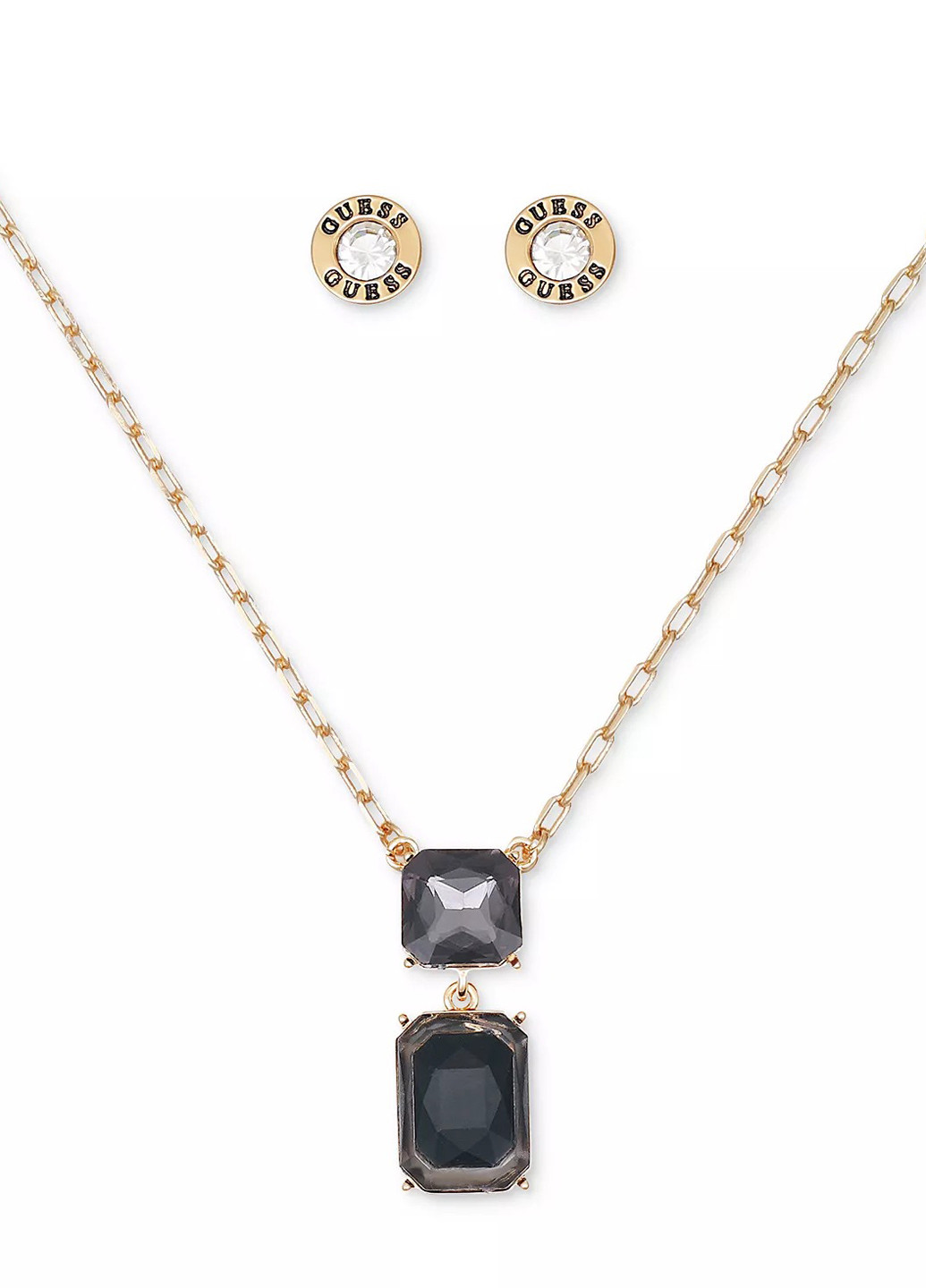 Комплект прикрас (сережки-гвоздики, кольє) Guess (315422236)