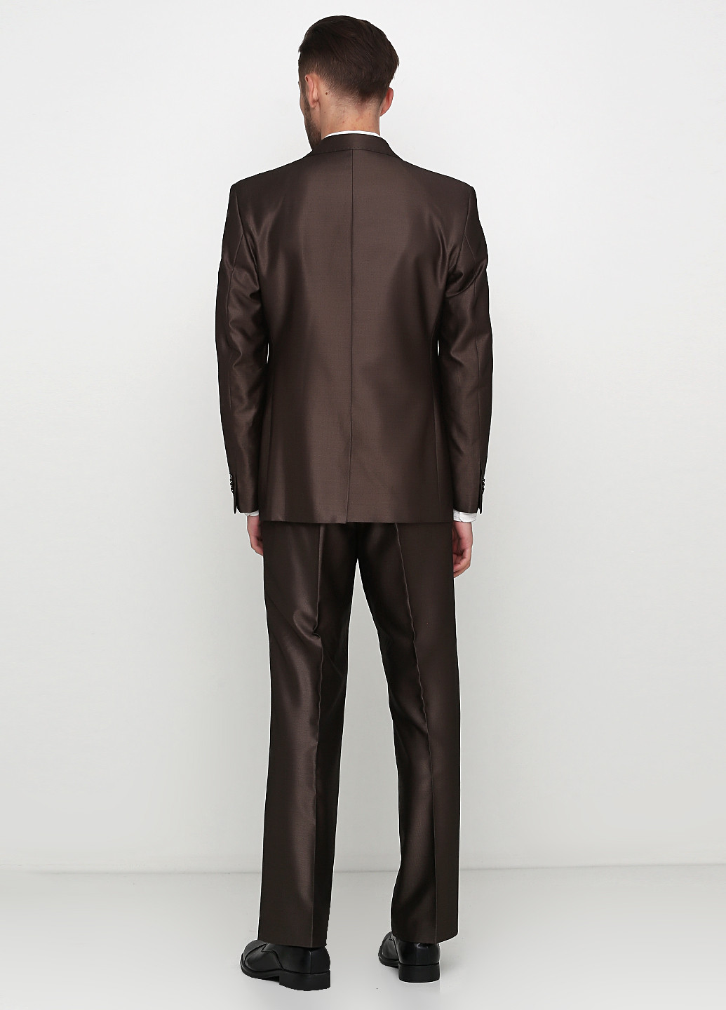 Коричневый демисезонный костюм (пиджак, брюки) брючный, с длинным рукавом Galant