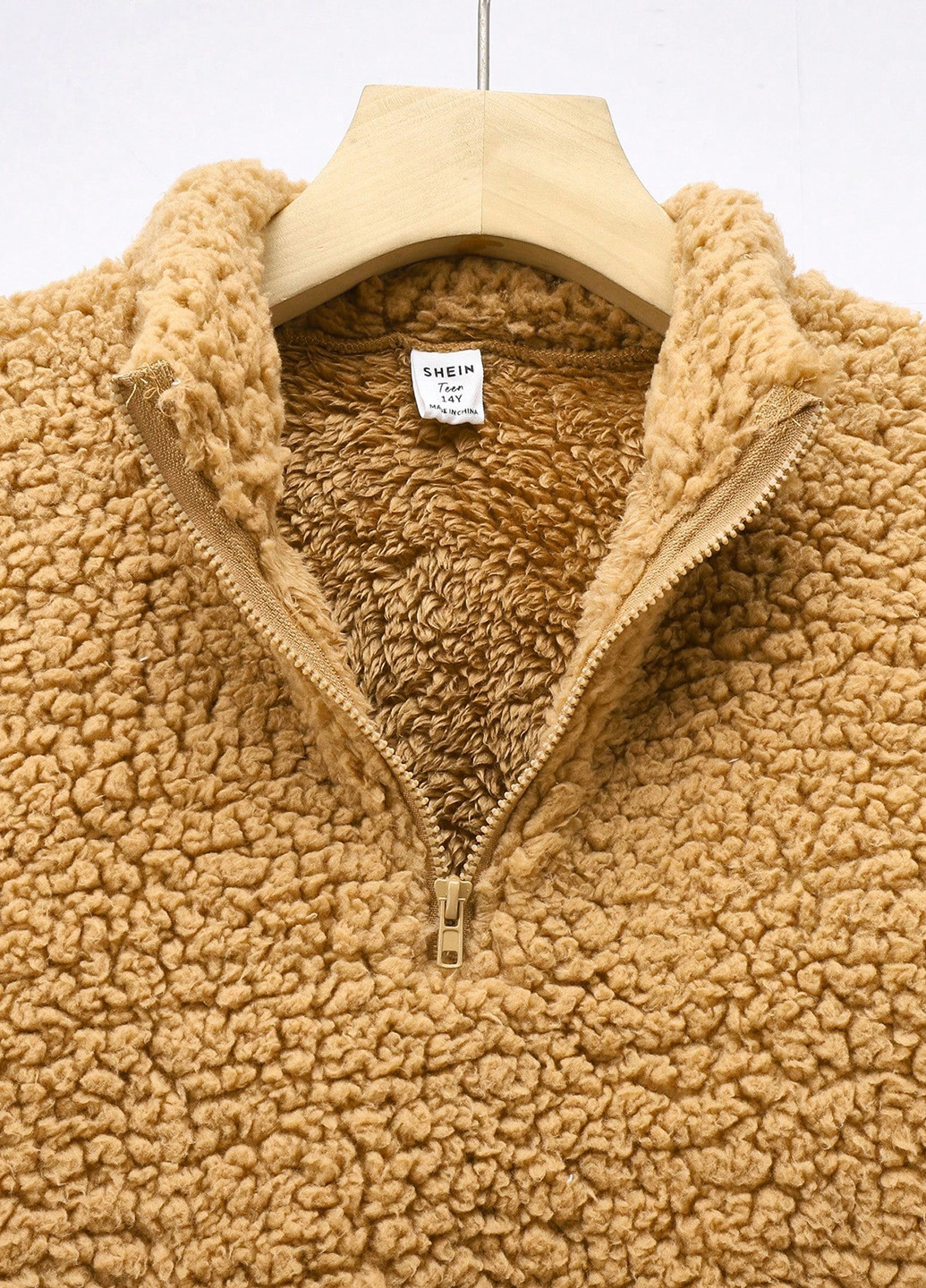 Бежевый демисезонный комплект (свитер, брюки) SHEIN