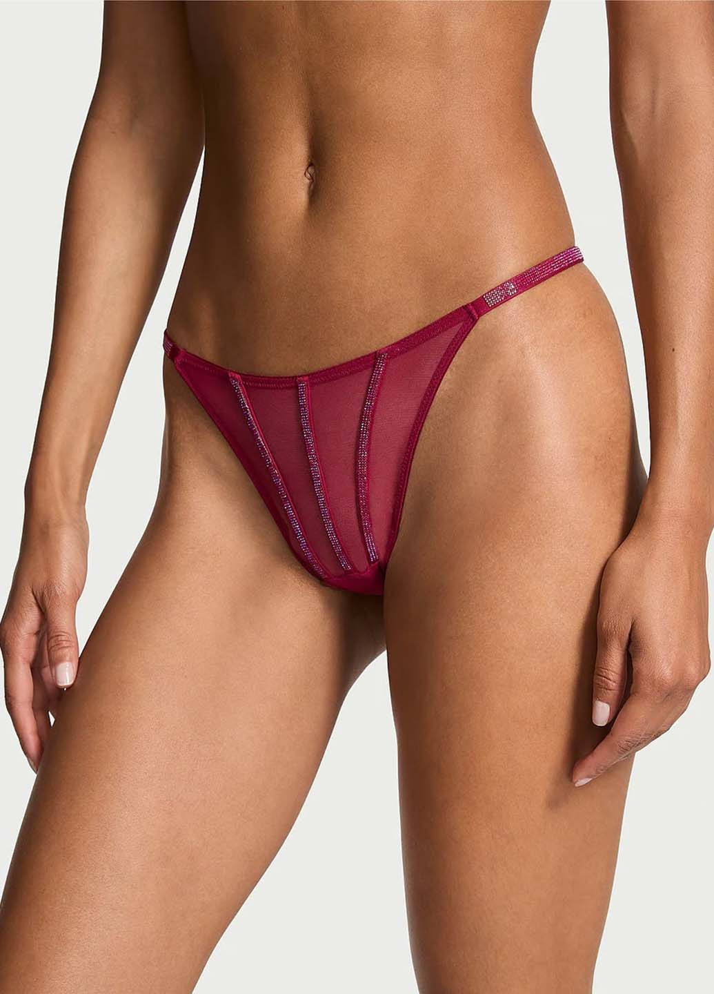 Бордовый демисезонный комплект (бюстгальтер, трусики) Victoria's Secret