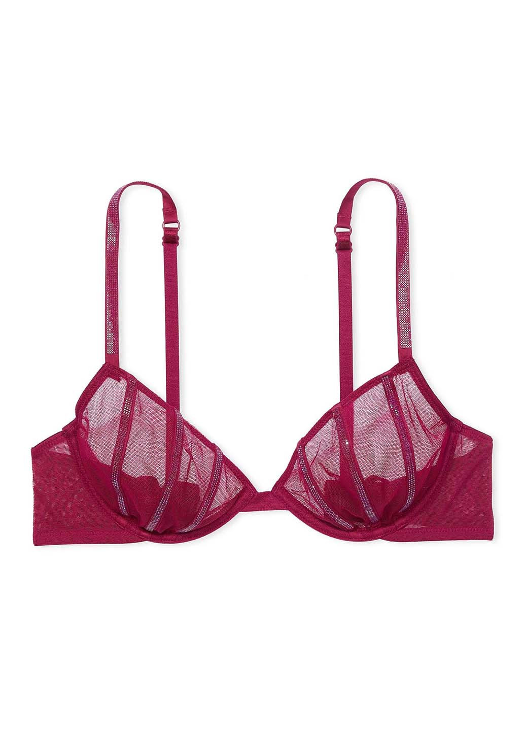 Бордовый демисезонный комплект (бюстгальтер, трусики) Victoria's Secret