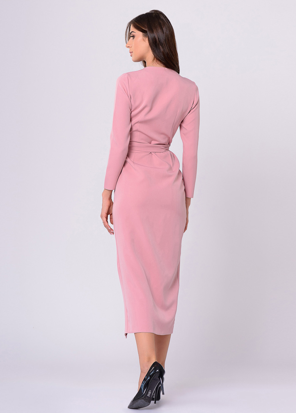 Светло-розовое кэжуал платье Lilove однотонное