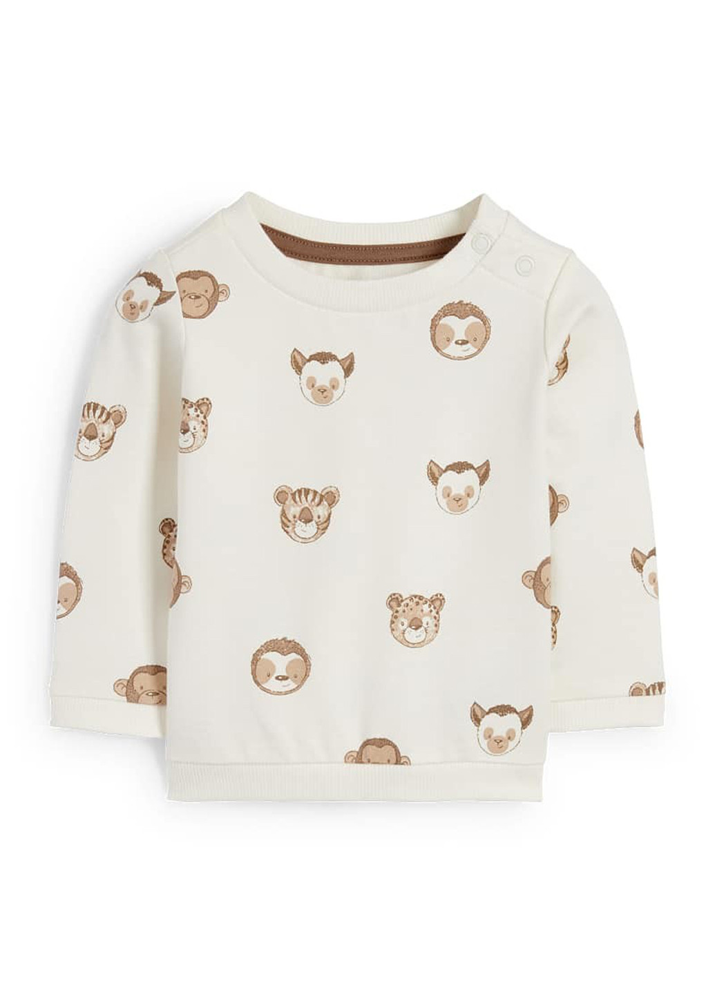 Кремовый свитшот C&A рисунок без декора (335386506)