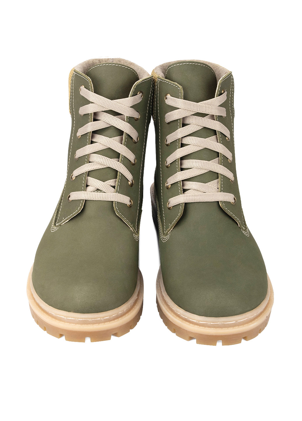 Серо-зеленые осенние ботинки тимберленды Libero