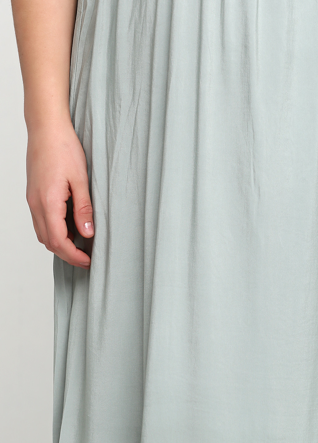Мятное кэжуал платье клеш H&M однотонное