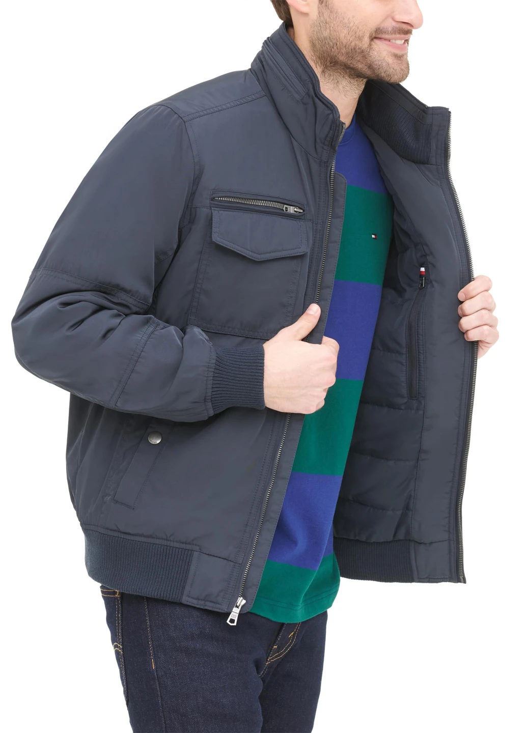 Синя демісезонна куртка Tommy Hilfiger