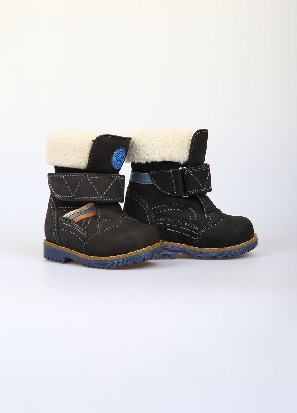 Темно-синие кэжуал зимние ботинки Шалунишка