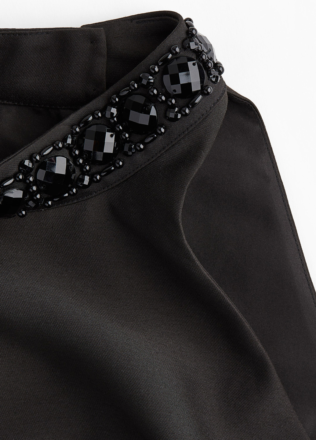 Черное праздничный, вечернее платье с открытыми плечами H&M однотонное