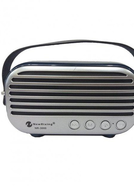 Колонка портативна NR-3000 10Вт USB, SD, FM радіо, Bluetooth сіра (lp-88785) XPRO (253517601)