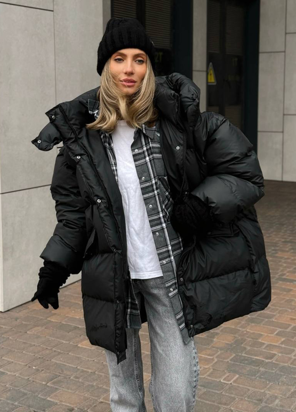 Черная зимняя куртка куртка-трансформер No Brand