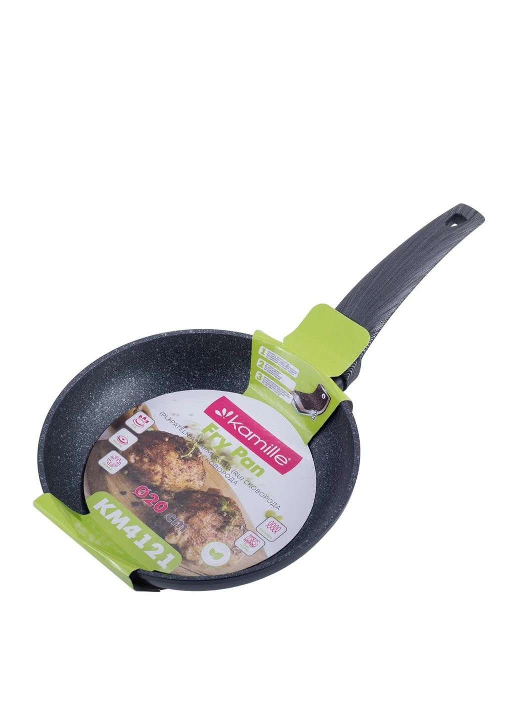Сковорода з антипригарним покриттям 24 см KM-4122 Kamille (253629018)