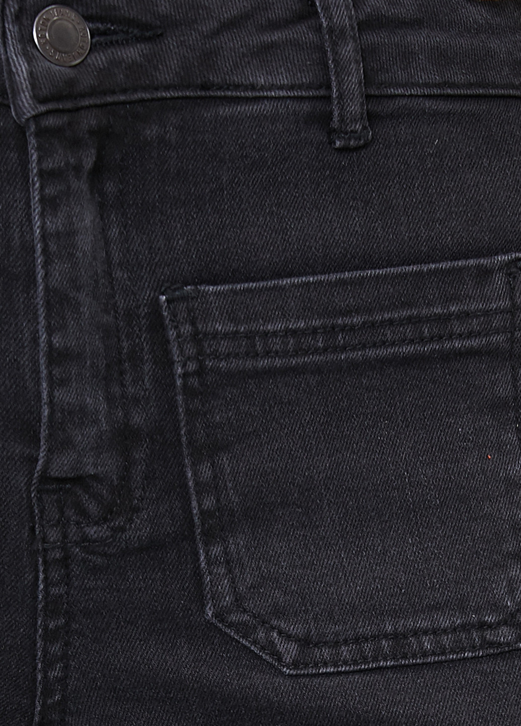 Джинси KOTON вкорочені, кльош однотонні чорні джинсові бавовна