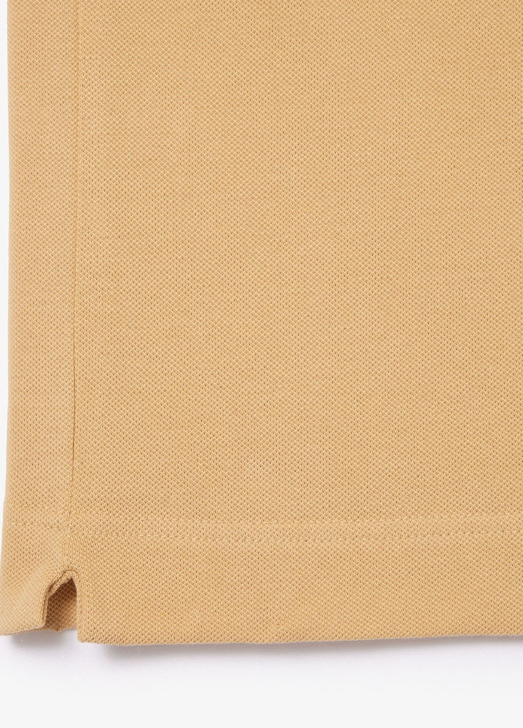 Бежевая футболка-поло для мужчин Lacoste однотонная